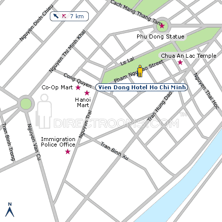 Vien Dong Hotel Ho Chi Minh map